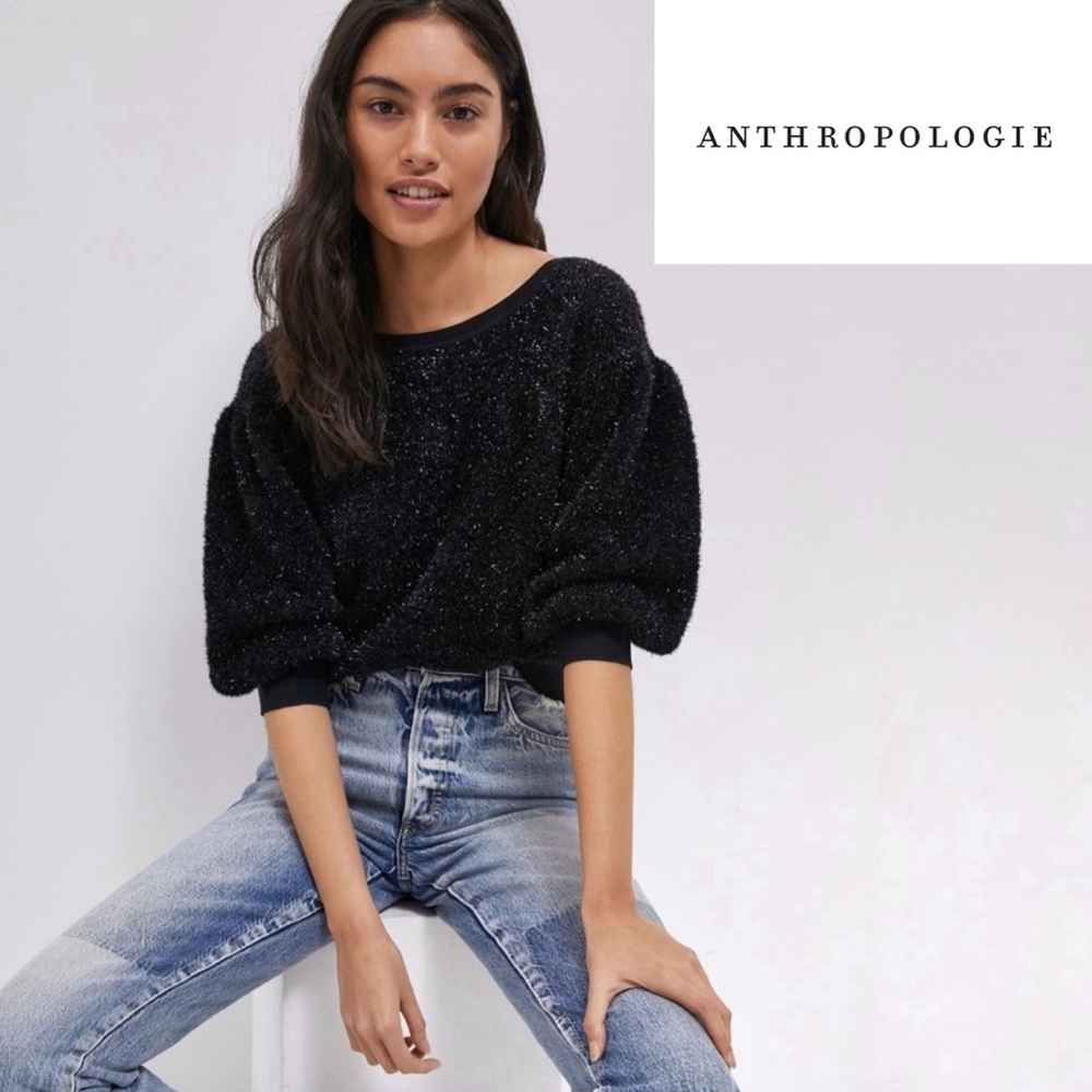 NWT Anthropologie Pamela Tinsel Shimmer Sweater